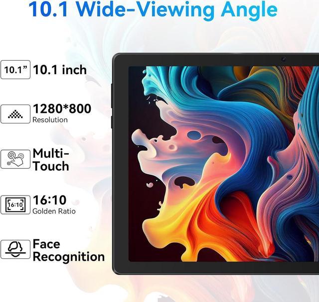 Alt view image 5 of 7 - Android 14 Tablet Octa-Core Android Tablet 8GB RAM+64GB ROM (Expand to 1TB) 10 inch Tablet with Bluetooth5.3 WiFi 6 Fast Charging 5MP+8MP Dual Camera 4G Dongle Wireless Internet (White)