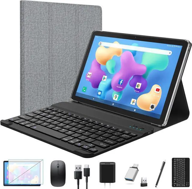 Main image of 2024 Newest Android Tablet 10 inch Octa-Core 5G WiFi Tablet with Keyboard 128GB + 8GB + 1TB Expandable Storage Large Touch-Screen Tablet 13MP Dual Camera/Bluetooth/GPS/HD Display/Mouse/Case