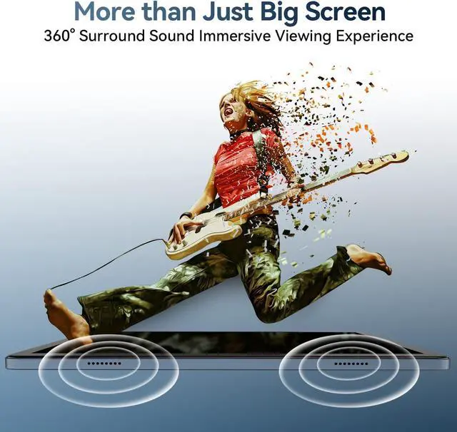 Alt view image 6 of 7 - 2024 Newest Android Tablet 10 inch Octa-Core 5G WiFi Tablet with Keyboard 128GB + 8GB + 1TB Expandable Storage Large Touch-Screen Tablet 13MP Dual Camera/Bluetooth/GPS/HD Display/Mouse/Case