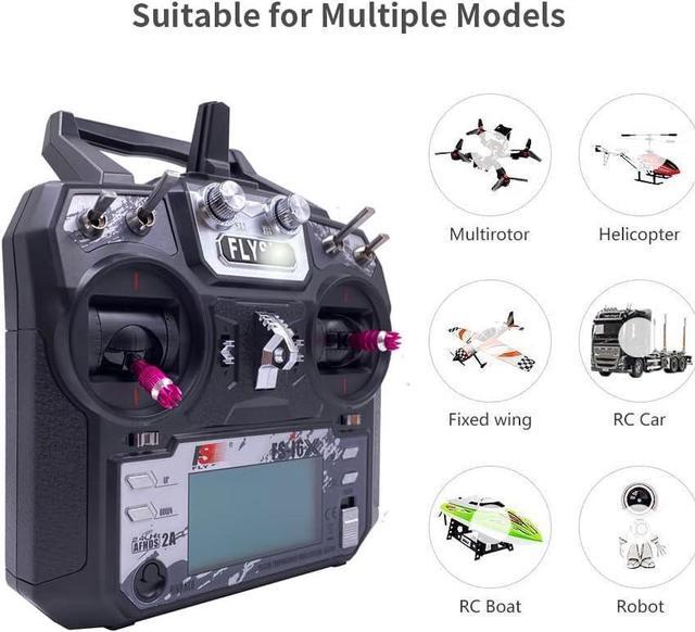 Alt view image 2 of 7 - FS-i6X 10CH Radio Transmitter and Receiver FS-iA10B 2.4G RC Controller for Airplane Helicopter FPV Drone RC Quadcopter