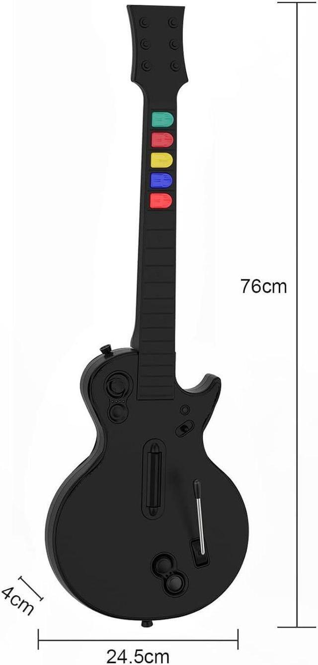 Alt view image 7 of 7 - PC Guitar Hero Controller, Wireless PS3 Guitar Hero with Dongle for PC,Playstation 3 Guitar Hero Rock Band Would Tour Clone Hero Games - Black