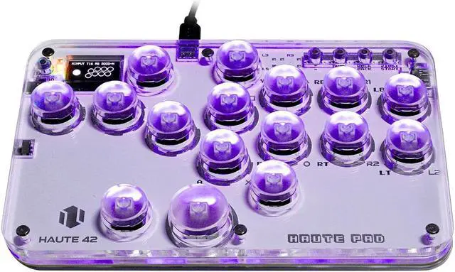 Main image of JZW-Shop Haute42 Arcade Stick G16, All-Button Arcade Controller for Switch/PC/PS4/PS3 /Steam Deck, Arcade Fight Stick Game Keyboard with Turbo & Custom RGB, Supports Hot-Swap & SOCD