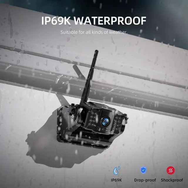 Alt view image 6 of 7 - Magnetic Wireless Backup Camera 5 Monitor, 2-Min DIY Installation,1080P, 2 Channels, 9600mAh Rechargeable Camera System for RV, Trailer, Truck, Camping Vehicle ACT501