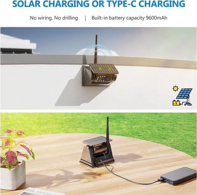 Alt view image 3 of 6 - 2 Magnetic Solar Wireless Backup Camera HD1080P 3 Mins DIY Installation DVR 7" IPS Monitor Rechargeable Reverse Camera System for Hitching Gooseneck Horse Trailer Fifth Wheels/Car RV Truck AP7-2