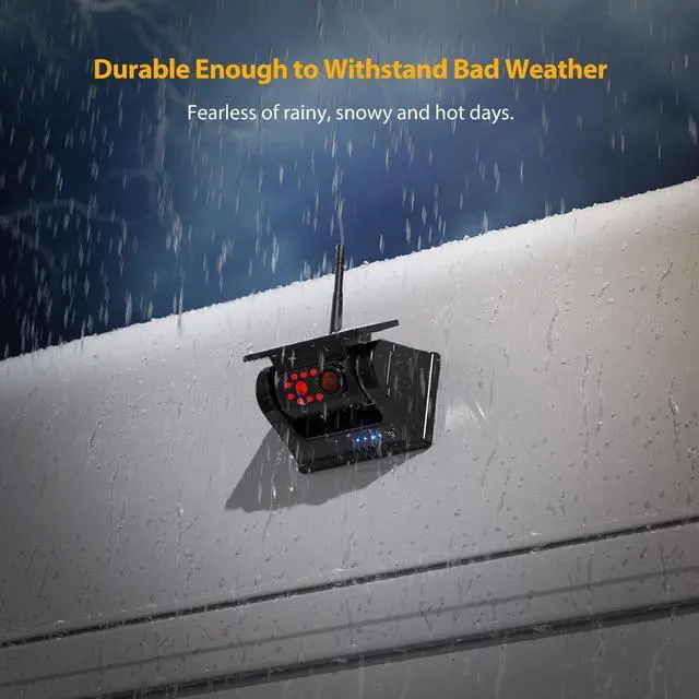 Alt view image 5 of 7 - Magnetic Solar Wireless Backup Camera, 5'' HD Monitor, 2-Min Installation True Wireless No Drilling, Rechargeable Waterproof Rearview Camera IR Night Vision, for RV Pickup Trailer (CTYC5)