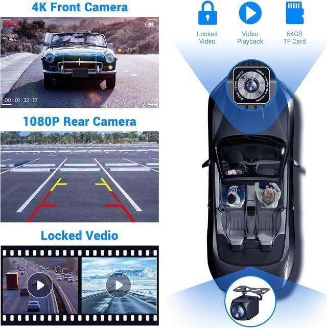 Alt view image 6 of 7 - Wireless Carplay Touchscreen with 4K Dash Cam, 9'' Portable  Carplay & Android Auto Car Stereo, Carplay Screen with 1080p Backup Camera, GPS Navigation/Mirror Link/Voice Control/Bluetooth