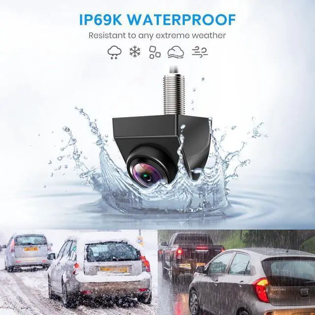 Alt view image 6 of 7 - CAM7 Pro Backup Camera, IP69K Waterproof and Fisheye Correction 1080P HD Clear Rear/Front View Reverse Camera, 180°Super Wide Angle Back up Camera for Cars,Truck,Camper,Van
