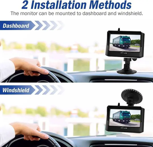 Alt view image 5 of 7 - 720P WiFi Bakcup Camera-Wireless Magnetic Reversing Camera with Rechargeable Battery, for Hitching Gooseneck Horse/Fifth Wheels Camper/RV/Trailer/Truck/Minivan, IP68 Waterproof