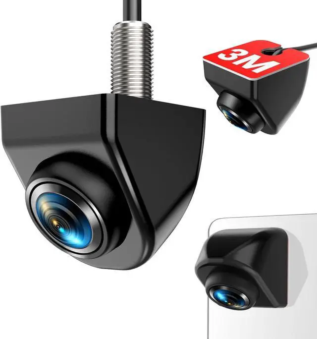 Main image of 180° Front/Backup Camera, OEM Mini Style, Screw-Free Easy Install, Side/Rear View Camera, IP69K Waterproof & 0.1Lux Low Light Back Up Camera for SUV/Pickup Truck/RV/Van/Camper/Car