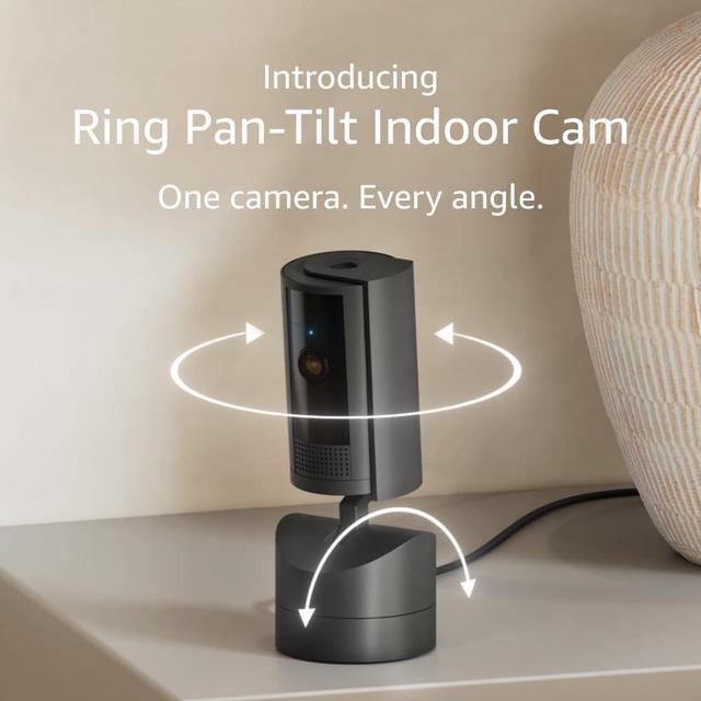 Main image of Ring Pan-Tilt Indoor Cam | See all around with 360° pan coverage, HD video, plus Two-Way Talk (2024 release) | Black