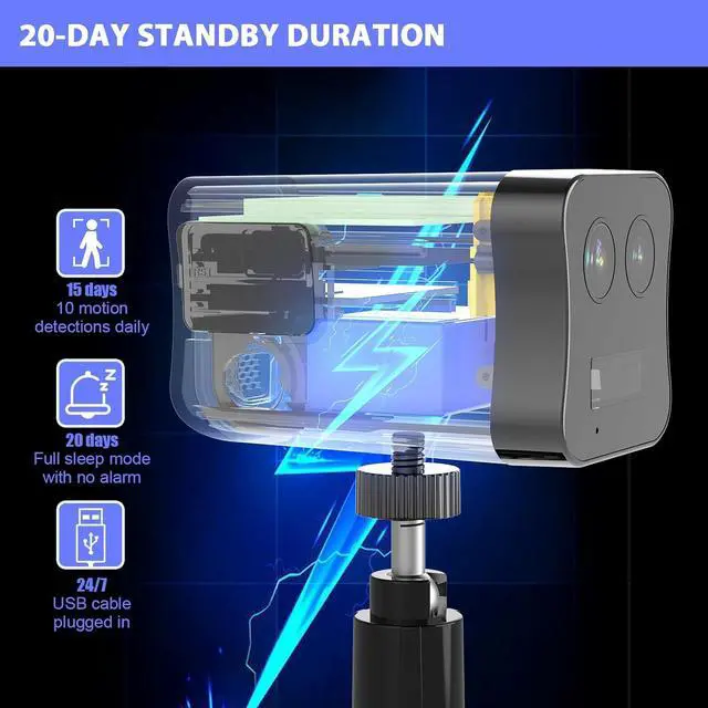 Alt view image 6 of 7 - Dual Lens 4G LTE Cellular Security Camera,Wireless Camera No Internet Needed,2K Portable Camera Security Indoor,6X Hybrid Digital Zoom,15 Day Standby,No WiFi,Smart AI Detection,Night Vision