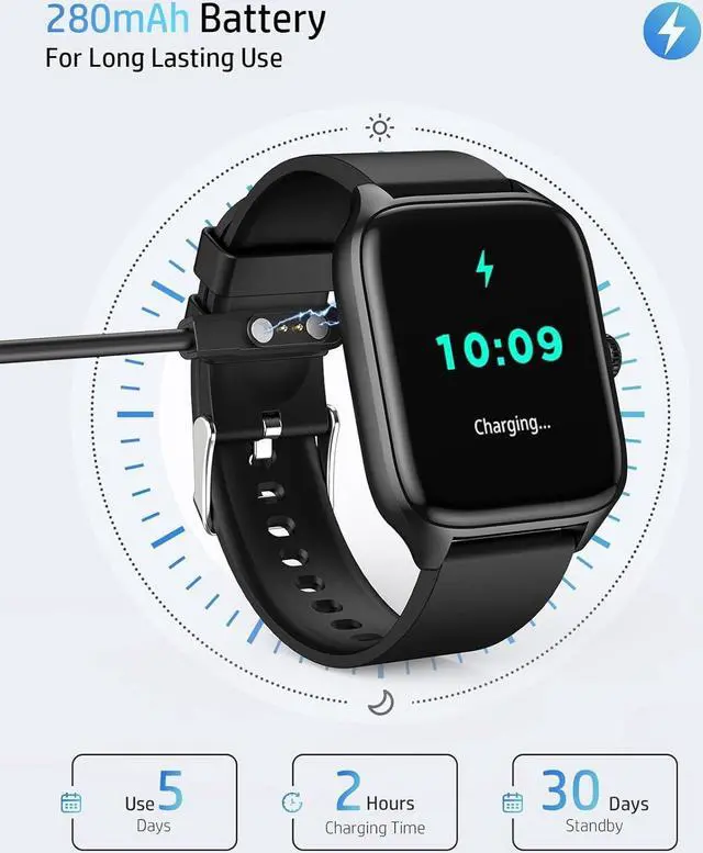 Alt view image 6 of 7 - Smart Watch for Women with Bluetooth Call,Activity Fitness Tracker 1.96" HD Full Touch Screen with Heart Rate/Sleep Monitor,Waterproof Smartwatches for iOS Android