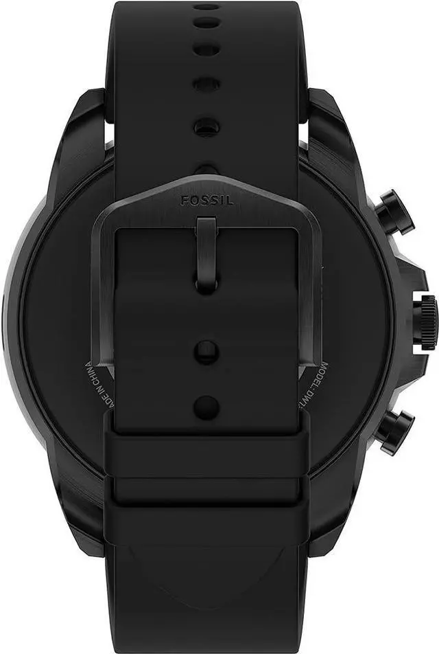 Alt view image 3 of 6 - Men's Gen 6 44mm Stainless Steel and Silicone Touchscreen Smart Watch, Color: Black (Model: FTW4061V)