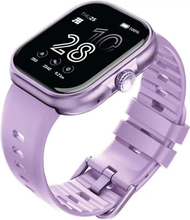 Alt view image 2 of 7 - Smartwatch/Fitness Tracker with 1.84" Touch AMOLED Screen, Bluetooth Calling, 60+ Sports, Blood Oxygen, Heart Rate, Stress and Sleep Monitor, Waterproof, Step Counter for Men and Women