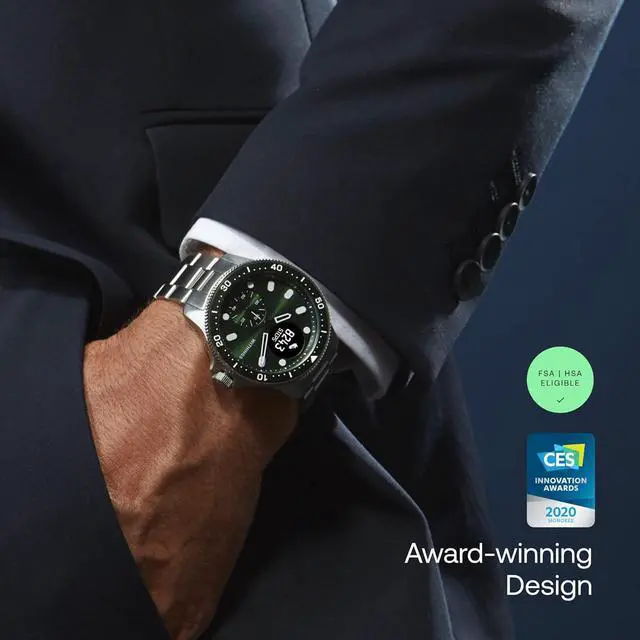 Alt view image 4 of 7 - ScanWatch Horizon - Hybrid Smartwatch & Activity Tracker with Connected GPS, Heart Rate Monitor, Sleep Monitor, Smart Notifications, Water Resistant with 30-day Battery Life, Android & iOS
