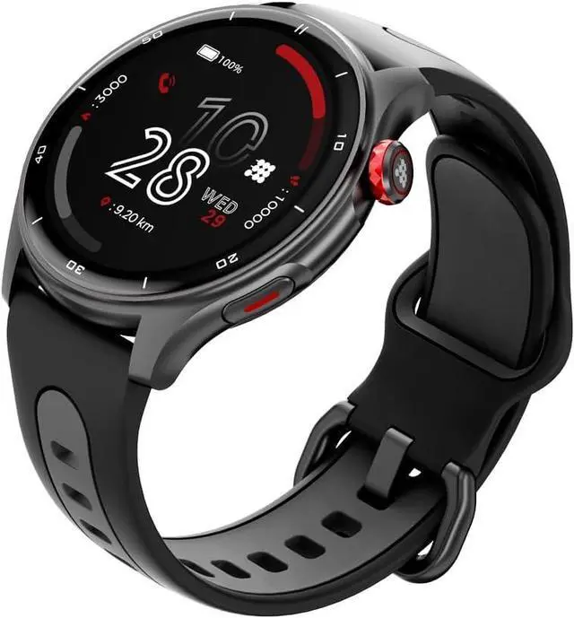 Alt view image 2 of 6 - Smartwatch/Fitness Tracker with 1.43" Touch AMOLED Screen, Bluetooth Call, Built in GPS, 60+ Sports, Blood Oxygen, Heart Rate, Stress/Sleep Monitor, Waterproof, Step Counter, Compass