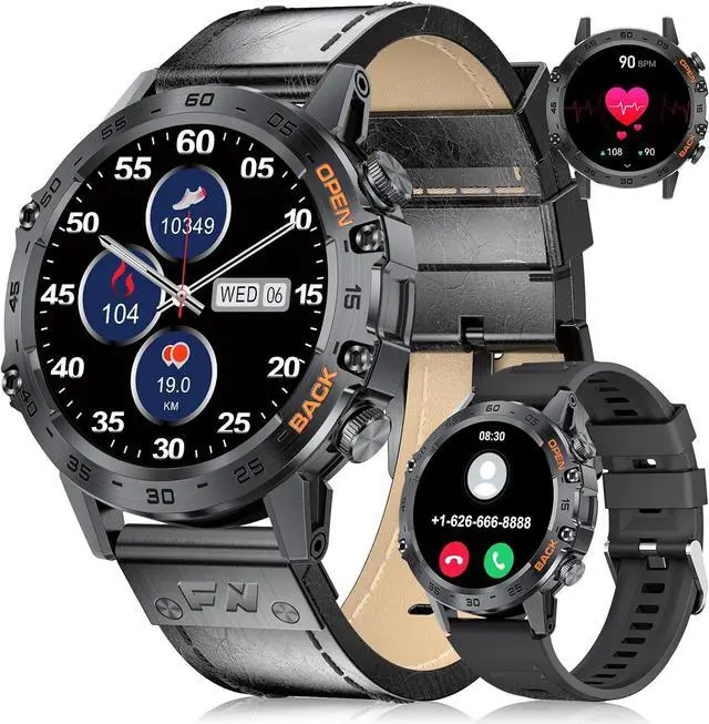 Main image of Militray Smart Watch for Men, 1.39" Touchcreen Smartwatch Answer/Make Calls with 100 Sports Modes, IP68 Waterproof, 400mAh Battery Heart Rate/SpO2/Blood Pressure for Android iOS