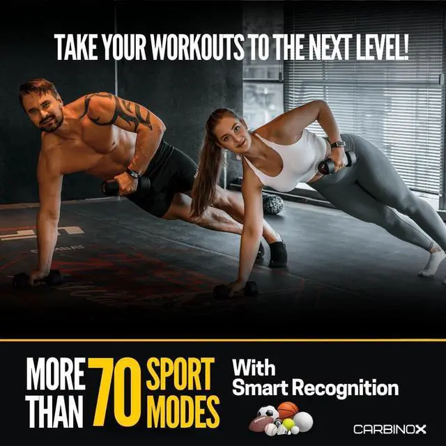 Alt view image 5 of 7 - Ivy Smart Watch Rugged Fitness Tracker IP69K Waterproof Compatible with Android and iOS Phone Heart Rate Sport Modes (Black)