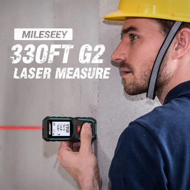 Alt view image 3 of 6 - G2 Laser Measurement Tool 330FT (Ft/in/M/Ft+in) with Angle Sensor, Laser Measuring Tool with Pocket Clip, Distance Area Volume Measure and Pythagoras, ±1/16 in Accuracy