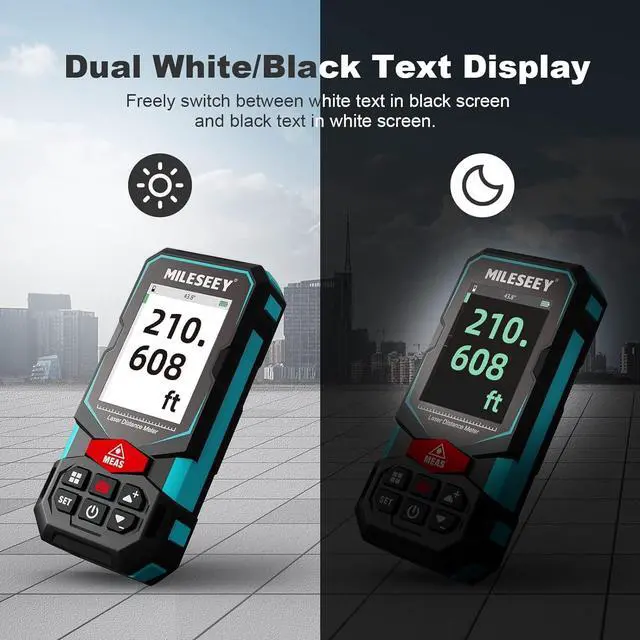 Alt view image 5 of 7 - 330Ft Laser Distance Meter, Rechargeable Multifunctional Laser Measurement Tool with Pointfinder Camera,P2P Technology, Perfect for Outdoor Long-Range Measuring (App Version)