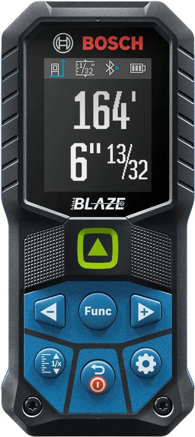 Alt view image 3 of 7 - GLM165-27CGL 165 Ft Blaze Green-Beam Laser Distance Measure with 3.7V Lithium-Ion 1.0 Ah Battery, Includes 1.0 Ah 3.7V Lithium-Ion Battery, Belt Clip, &Pouch