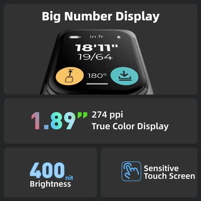 Alt view image 5 of 6 - M-Cube Laser Measuring Tool,164ft/50m,±1/16 inch Accuracy,Rechargeable Modular Measurement Tool for Area,Volume,Pythagorean,Big Number LCD Display | Bluetooth App,Small Tape Measure Space Gray -