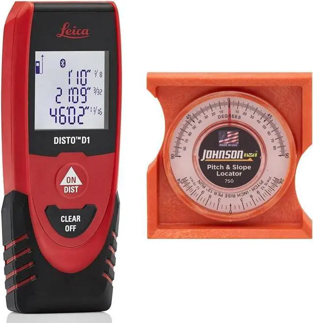 Main image of D1 120ft Laser Distance Measure with Bluetooth 4.0, Black/Red