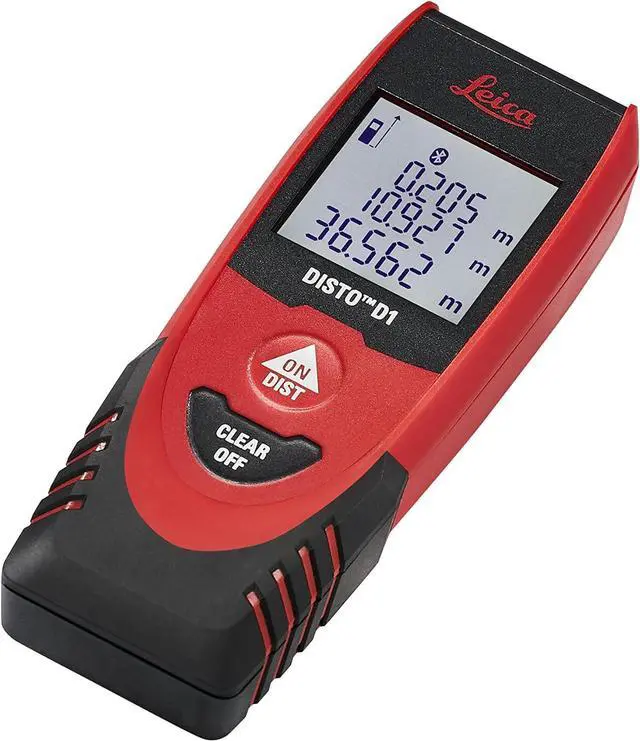 Alt view image 3 of 7 - D1 120ft Laser Distance Measure with Bluetooth 4.0, Black/Red