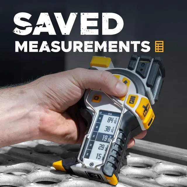 Alt view image 2 of 7 - T1 Tomahawk Digital Tape Measure - Professional Accurate Measuring Tool, Green Laser, E-Paper Measuring List, Measurements Shared Over Bluetooth, Replaceable Blades