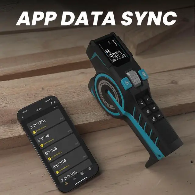 Alt view image 6 of 7 - 3-in-1 Digital Tape Measure, 330Ft Laser Measurement Tool &Auto Lock Tape with Instant Digital Readout, Extended Laser Line &Incremental Measurement, Replaceable Tape | Swappable Battery | APP Sync