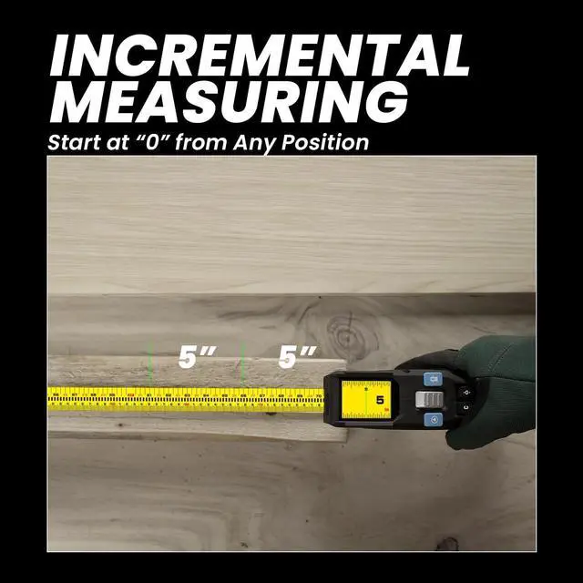 Alt view image 5 of 7 - 3-in-1 Digital Tape Measure, 330Ft Laser Measurement Tool &Auto Lock Tape with Instant Digital Readout, Extended Laser Line &Incremental Measurement, Replaceable Tape | Swappable Battery | APP Sync