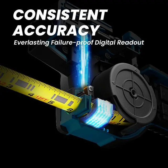 Alt view image 7 of 7 - 3-in-1 Digital Tape Measure, 330Ft Laser Measurement Tool &Auto Lock Tape with Instant Digital Readout, Extended Laser Line &Incremental Measurement, Replaceable Tape | Swappable Battery | APP Sync