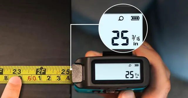 Alt view image 2 of 7 - DT20 Laser Tape Measure 3-in-1, 130FT Laser Distance Meter, 16FT Digital Tape Measure, Regular Tape Measure, Area Volume Measuring Pythagorean Mode, Waterproof and Rechargeable