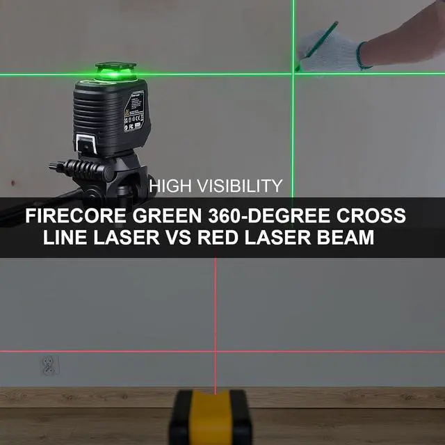 Alt view image 5 of 7 - 360° Laser Level with Tripod, Green Self Leveling Cross Line Laser Tool with 3 Brightness Adjustment Pulse Mode for Floor Tile Wall Construction, L-Bracket, Batteries &Carry Pouch Included