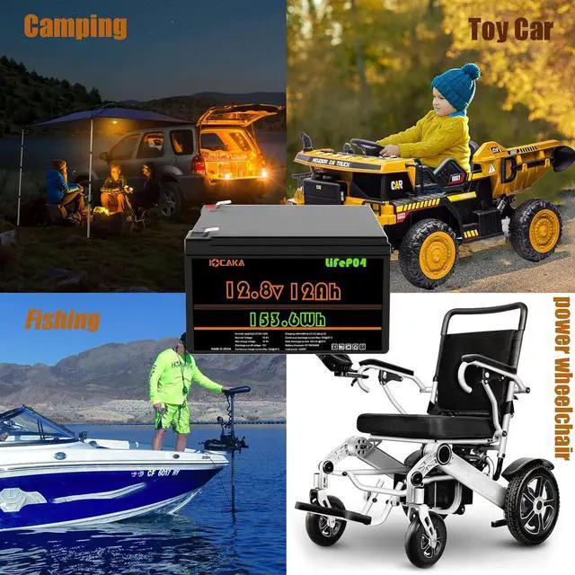 Alt view image 7 of 7 - 12V 20Ah Battery, 4000+ Cycles Rechargeable Lithium Battery, Built-in BMS, Perfect for Ride on Toys, Scooters, Fish Finders, Small UPS