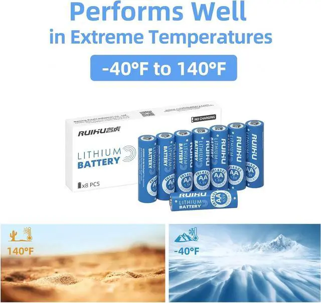 Alt view image 4 of 7 - AA Batteries 72 Pack Lithium Iron Double A Batteries 1.5V 3000mAh Longer Lasting AA Lithium Batteries for Blink Camera, Blink Battery Replacement Non-Rechargeable(Lithium AA-72 Count)