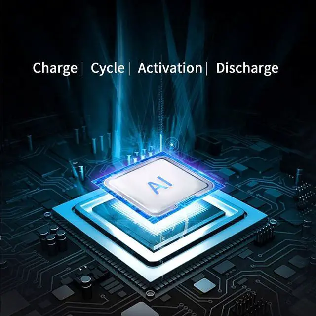 Alt view image 6 of 7 - 8 Bay AA AAA Battery Charger, LCD Display USB Fast Charging, Discharg Function, Over-Charge Protection for Household Rechargeable Batteries LiHv Ni-MH Ni-Cd LiFePO4 Li-ion