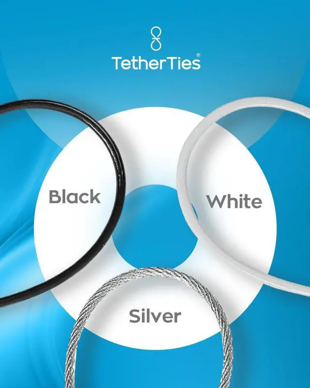 Alt view image 6 of 7 - Cable Organization, DIY Tether Kit - Customizable Cable Tethers for Computers, Adapters & Dongles - Easy Self Installation Tether Cables with Free Crimping Tool (Silver 30 Pk, 12 inch)