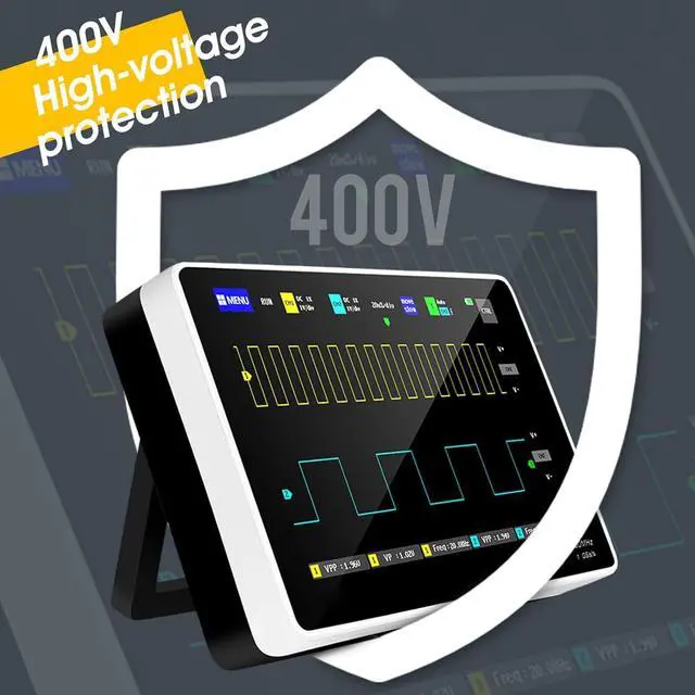 Alt view image 3 of 7 - Oscilloscope 2 Channel Plate - Portable Handheld Tablet w/s 7 TFT LCD Touch Screen, Multifunction Oscilloscope