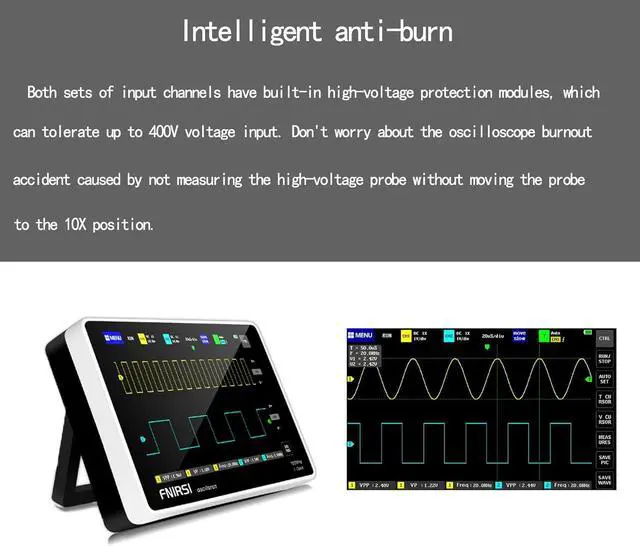 Alt view image 6 of 7 - with 2 Channel 100MHz Bandwidth 1GSa/s Sampling Rate Oscilloscope,Multifunction Oscilloscope,Ultra Thin Portable USB Oscilloscope