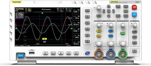 Alt view image 2 of 7 - 2 in 1 Digital Oscilloscope DDS Signal Generator with 2 Channels 100Mhz Bandwidth 1GSa/s Sampling Rate (ADS1014D)