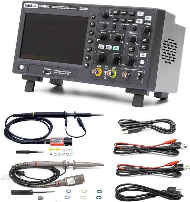 Main image of Hantek DSO2D10 Digital Storage Oscilloscope 100MHz Bandwidth 2CH Dual Channel 1GSa/s 8M Memory Depth with 1CH Waveform Generator