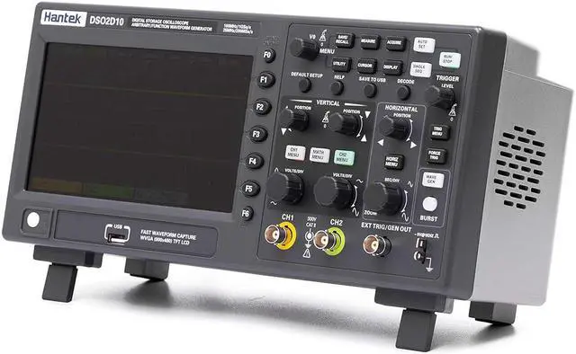 Alt view image 3 of 6 - Hantek DSO2D10 Digital Storage Oscilloscope 100MHz Bandwidth 2CH Dual Channel 1GSa/s 8M Memory Depth with 1CH Waveform Generator