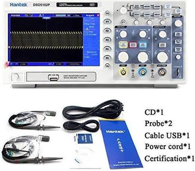Alt view image 7 of 7 - DSO5102P USB Storage Oscilloscope Oszilloskope 2 Channels 100MHz 1GSa/s