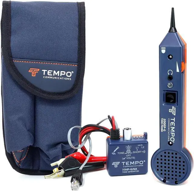 Main image of Communications 701K-G Wire Tracer Tone Generator and Probe Kit for Ethernet, Internet, Telephone, Speaker, Coax, Video, and Data Cable (701K-G-BOX Pro Grade)