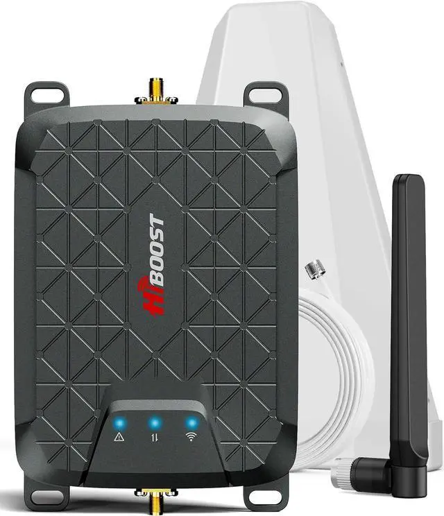Main image of Cell Phone Booster for Home, Up to 2,000 sq ft, All US Carriers - Verizon, AT&T, T-Mobile, Sprint & More, Cell Signal Booster Boosts 5G/4G LTE, FCC Approved