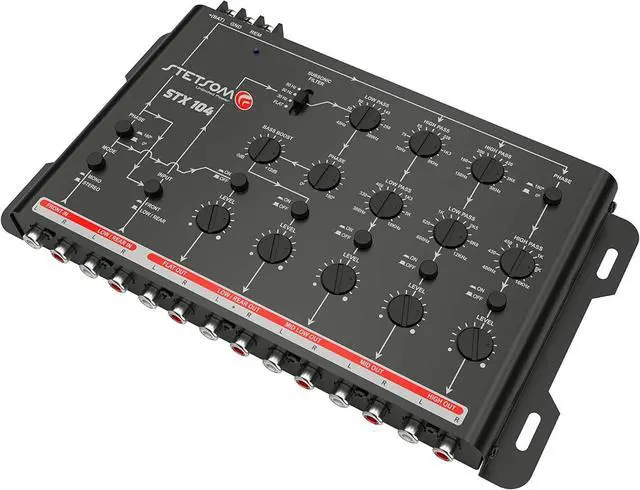 Main image of STX 104 PRO - Crossover, 5 Way Channels, Digital Electronic Car Audio, Output Signal Processor, Car Audio Crossover High Precision, Audio Crossover, Crossover Adjustment, Audio Equalization