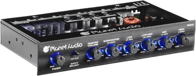 Alt view image 2 of 7 - Audio EC20B Car Electronic Crossover  3 Way, Pre-amp, Fine Tune Your High-Mid-Low Range Speaker Frequencies, Equalizer, DPS Audio Processor, Remote Subwoofer Control