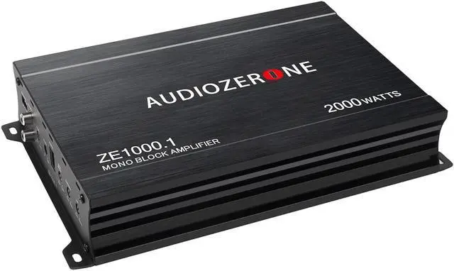 Alt view image 2 of 6 - Car Audio Amplifier ZE1000.1 2000W Monoblock Class D MOSFET Subwoofer Audio, 1-4 Ohm Stable, Low Pass Crossover, Mosfet Power Supply, Stereo