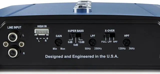 Alt view image 2 of 6 - PDX-1000.2 PowerDriveX 1000 Watt 2 Channel Exclusive Blue A/B Car Audio Stereo Amplifier System with Flexible Installation